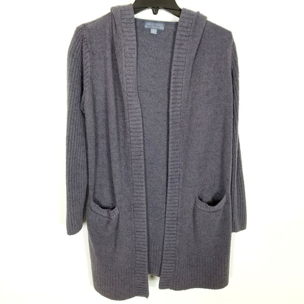 Barefoot Dreams Womens Cozychic Lite Long Cardigan Sweater Sz‎ M Gray Open Front